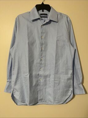 broletto trim fit dress shirt Broletto Dress Shirt Mens 16.34-35 White Trim Fit Non-Iron Cotton Designer